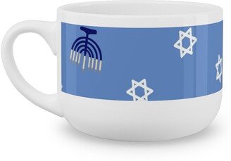 Mugs: Hanukkah - Blue Latte Mug, White, 25Oz, Blue