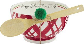 Christmas Serving Bowl Set, White/Red