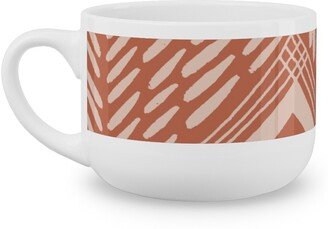 Mugs: Neutral Retreat - Terracotta Latte Mug, White, 25Oz, Pink