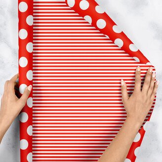 Wrap Reversible Stripes Dot Red/White