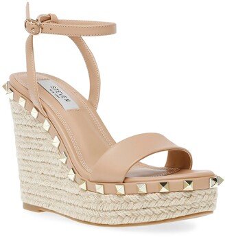 Shells Studded Espadrille Wedge Sandal