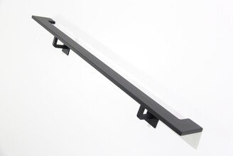 Modern Rectangle Slim Black Handrail For Stairs, Stair Handrail, Custom Railing Railings, Made in Usa