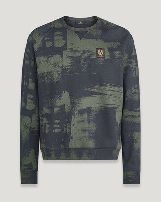 Midweight Loopback Fleece Severn Sweatshirt In True Olive / Black