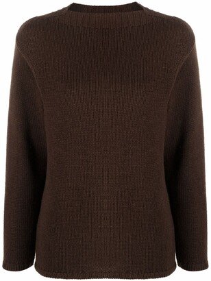 Ribbed-Trim Cashmere Jumper