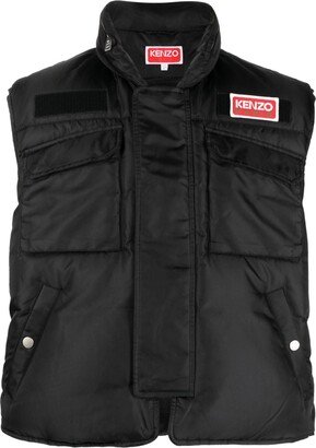 Logo-Patch Padded Gilet-AQ