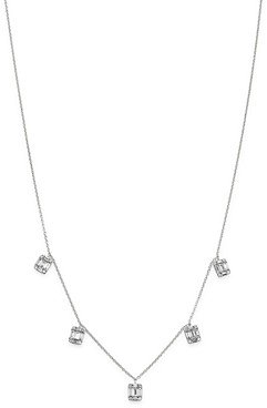 Diamond Mosaic Charm Necklace in 14K White Gold, 0.60 ct. t.w. - 100% Exclusive