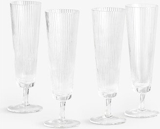 Soho Home Textured Fluted Champagne Glasses set of Four