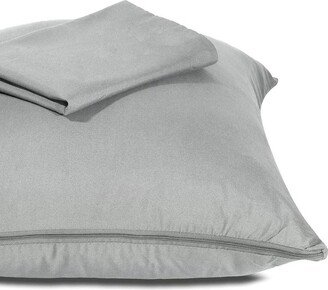 Micropuff -100% Microfiber Zippered Pillow Protector (2 pck) Standard 20*26 - Gray