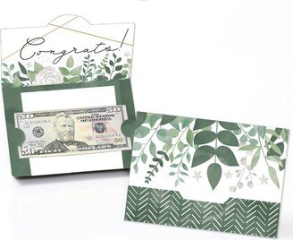 Big Dot of Happiness Boho Botanical - Greenery Party Money And Gift Card Holders - Set of 8