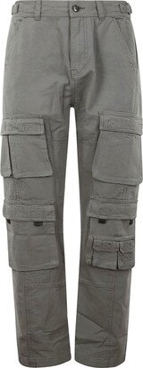 Logo Patch Straight-Leg Cargo Trousers-AA