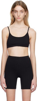 Black Outdoor Basics Scoop Neck Bralette