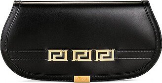 Greca Clutch in Black