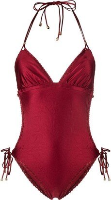 Vitali cut-out halterneck swimsuit