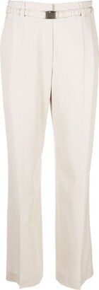 Belted High-Waisted Trousers