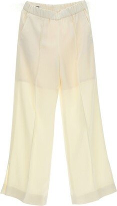 Side-Slit Detailed Straight-Leg Trousers