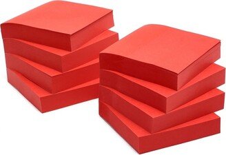 Juvale 8 Pack Bright Red Sticky Notes with 100 Sheets Per Pad for Daily Memos, Lists, Office Supplies, 3 x 3 In