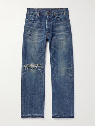 Wesley Straight-Leg Distressed Jeans-AA