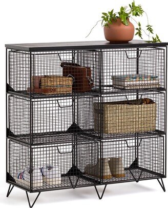 La Redoute Interieurs Aréglo Metal & Ash Storage Unit with 6 Compartments