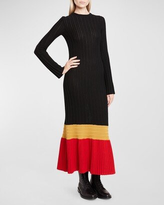 Fiona Cashmere Colorblock Maxi Dress