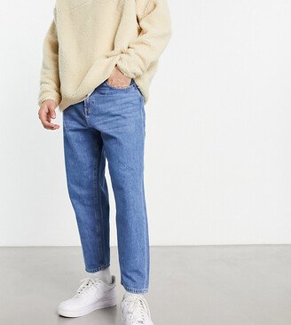 ADPT wide fit cropped jean in light blue wash