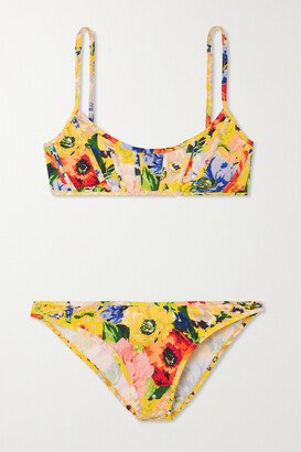 Alight Floral-print Bikini - Yellow