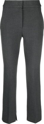 High-Waisted Straight-Leg Cropped Trousers