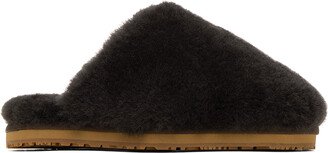 Brown Shearling Slippers-AA