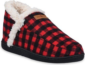 GAAHUU Buffalo Check Faux Shearling Slipper