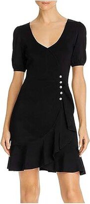 Women's Short Sleeve Knit Dress (Black) Women's Dress