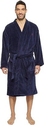 Terry Shawl Robe (Navy) Men's Robe