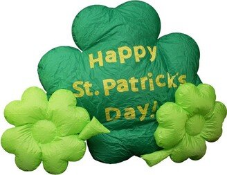 Northlight 60 Inflatable Lighted Happy St. Patrick's Day Triple Shamrock Outdoor Decoration