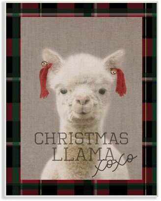 Christmas Llama Xoxo Wall Plaque Art, 12.5
