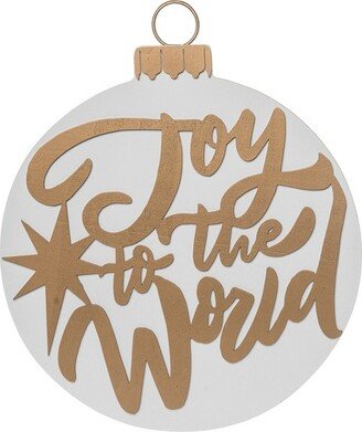 Wood 12.68 in. Multicolored Christmas Ornament Wall Decor