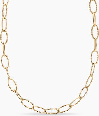 Elongated Oval Link Necklace in 18K Yellow Gold Women's Size 20 IN