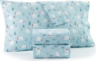 Printed Flannel 4-Pc. Sheet Set, California King, Created for Macy's