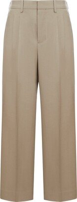 Pleat Detailed Straight-Leg Trousers