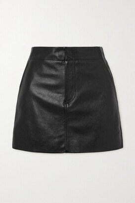 Leather Mini Skirt - Black