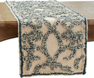 Saro Lifestyle Tufted Rug Runner, Blue, 16 x 72