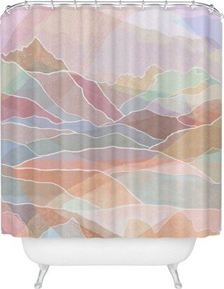 Sewzinski Pastel Mountains Shower Curtain