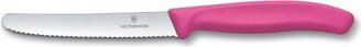 Swiss Classic 3.2 Inch 2 Piece Tomato And Table Knife Wavy Edge Pink