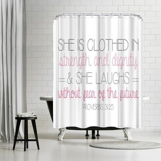 71 x 74 Shower Curtain, Girl S Proverbs by Samantha Ranlet