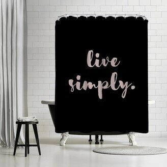 71 x 74 Shower Curtain, Live Simply by Pop Monica