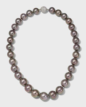 White Gold Tahitian 11-14mm Pearl Necklace, 16L