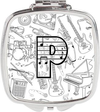 CJ2007-PSCM Letter P Musical Note Letters Compact Mirror