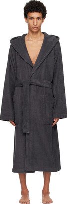 Black Hooded Bathrobe