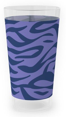 Outdoor Pint Glasses: Zebra Animal Print - Purple Outdoor Pint Glass, Purple