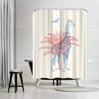 71 x 74 Shower Curtain, Giraffe by Florent Bodart