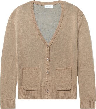 V-neck wool cardigan-BI