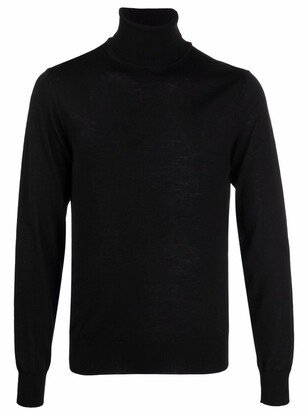 Roll Neck Knitted Jumper-AM