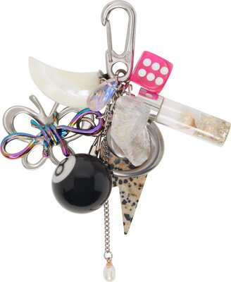 Marland Backus Silver Charm Keychain